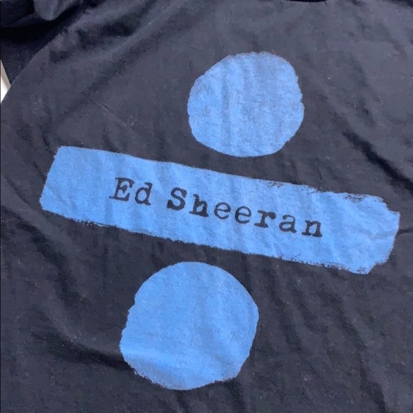 Ed Sheeran Black / blue Crewneck short-sleeve T-shirt graphic tee - Picture 4 of 6